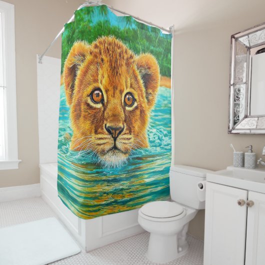 Lion Cub Douchegordijn (In situ)