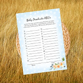 Lion Cub Floral Blue Baby Product ABCs Douchegame Programmakaart