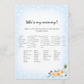 Lion Cub Floral Blue Wie is mijn mama douche spel Programmakaart (Voorkant)