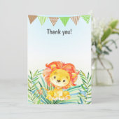 Lion Cub - Hartelijk dank voor uw kaartennota's Wa Bedankkaart (Staand voorkant)