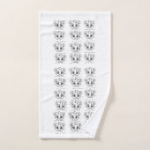 Lion Cub Head Outline Badhanddoek Set" Bad Handdoek (Handdoek)