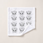 Lion Cub Head Outline Badhanddoek Set" Bad Handdoek (Wasdoekje)