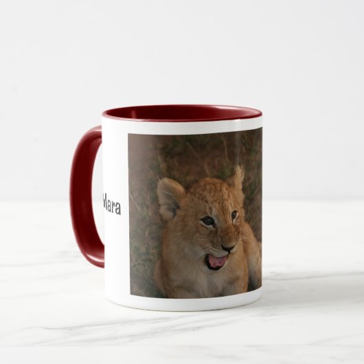 Lion cub in Masai Mara Mok (Voorkant links)