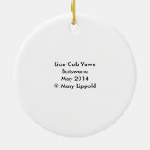 Lion Cub Keramisch Ornament (Achterkant)
