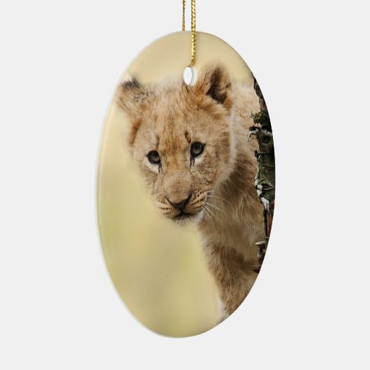 Lion Cub Keramisch Ornament (Rechts)