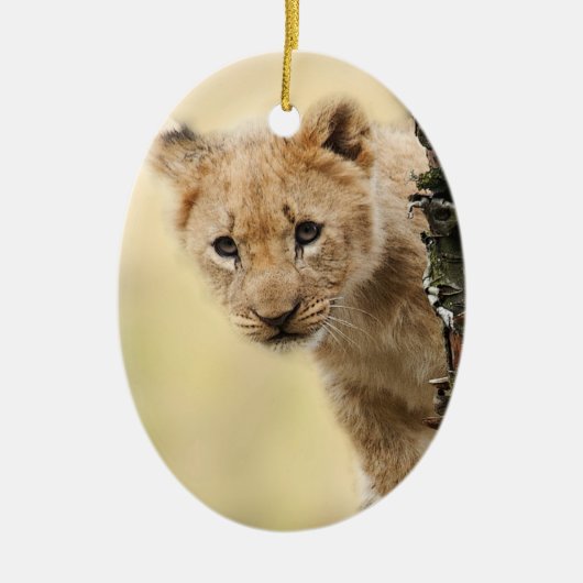 Lion Cub Keramisch Ornament (Voorkant)