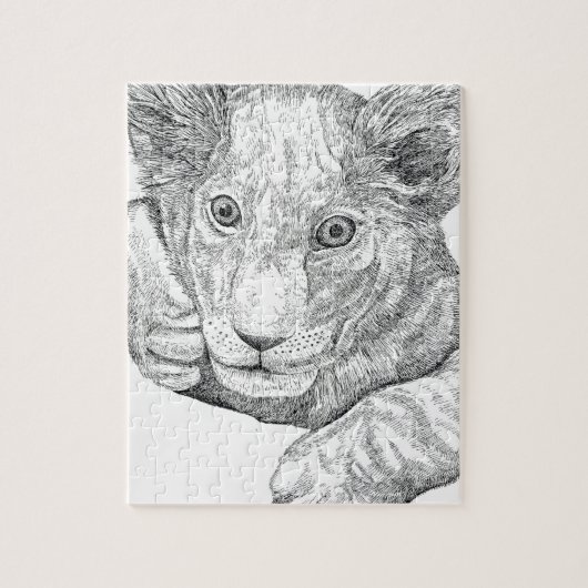 Lion Cub Legpuzzel (Verticaal)