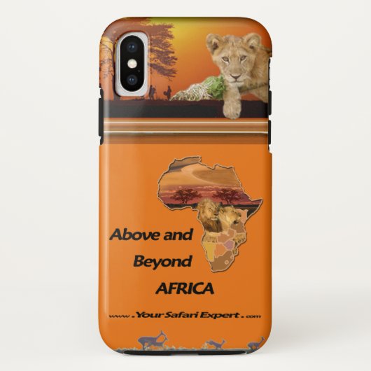 Lion Cub & Maasai in Acacia iPhone case (Achterkant)