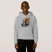 Lion Cub Paint Splatter Pullover Hoodie - Boys  (Voorkant volledig)