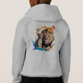 Lion Cub Paint Splatter Pullover Hoodie - Boys  (Achterkant)