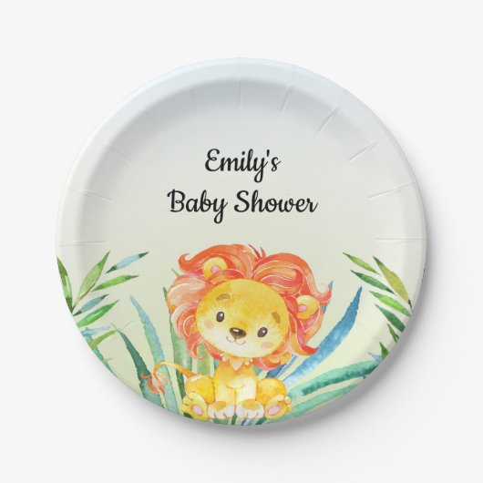 Lion cub paper bord baby shower verjaardag (Voorkant)