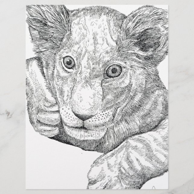 Lion Cub Pen en Inkt (Voorkant)