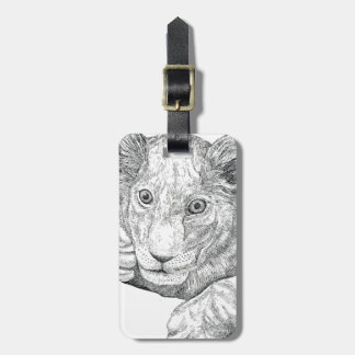 Lion Cub Pen en Inkt Bagagelabel