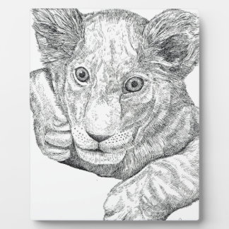 Lion Cub Pen en Inkt Fotoplaat