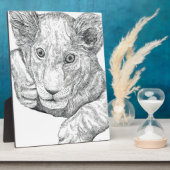 Lion Cub Pen en Inkt Fotoplaat (Zijkant)