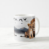 Lion Cub Photorealistic Classic Mug - Daddy  Koffiemok (Voorkant rechts)