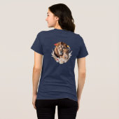 Lion Cub Royal Gold Floral Tri-blend T-Shirt  (Achterkant volledig)