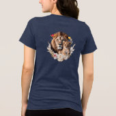 Lion Cub Royal Gold Floral Tri-blend T-Shirt  (Achterkant)