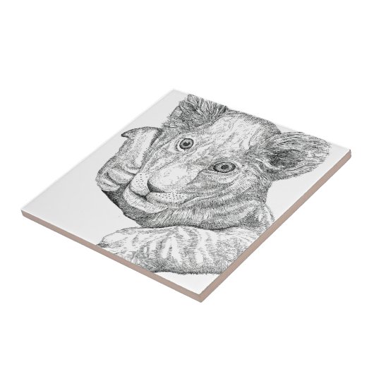 Lion Cub Tegeltje (Zijkant)