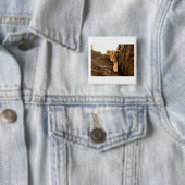 Lion Cub Vierkante Button 5,1 Cm (In situ)