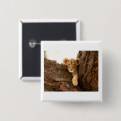 Lion Cub Vierkante Button 5,1 Cm (Voorkant /achterkant)