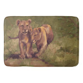 Lion Cubs Art Badmat (Voorkant)