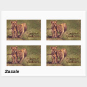 Lion Cubs Art Bookplate Stickers (Vel)