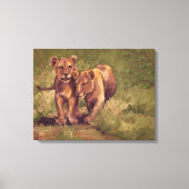 Lion Cubs Canvas Afdruk (Voorkant)