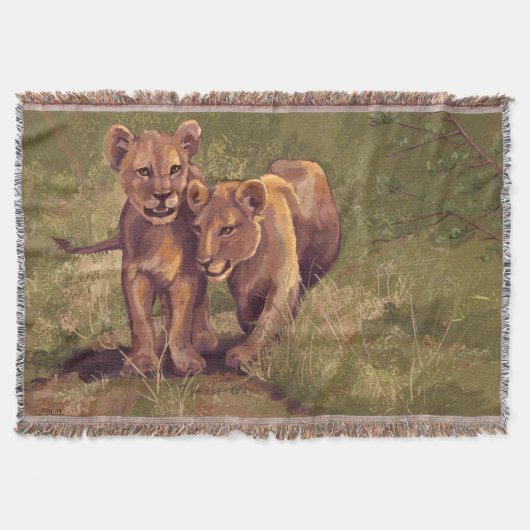 Lion Cubs Deken (Voorkant)