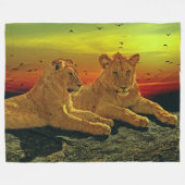 LION CUBS FLEECE DEKEN (Voorkant (Horizontaal))