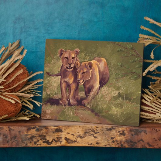 Lion Cubs Fotoplaat (Zijkant)