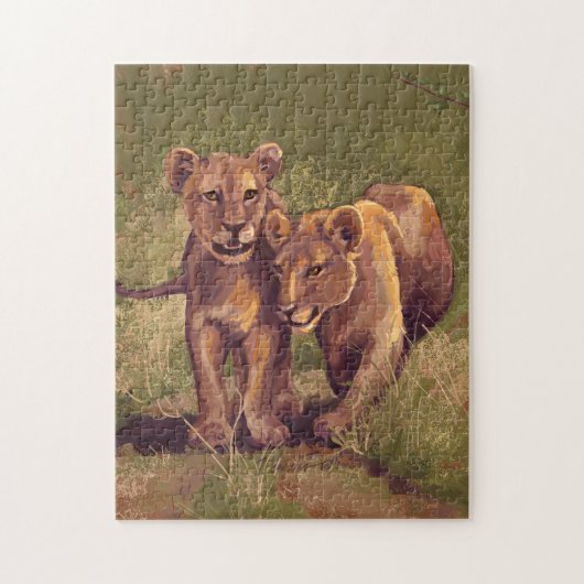 Lion Cubs Legpuzzel (Verticaal)