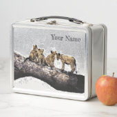 Lion Cubs Lunch Box – Aangepaste Safari Gift (In situ)