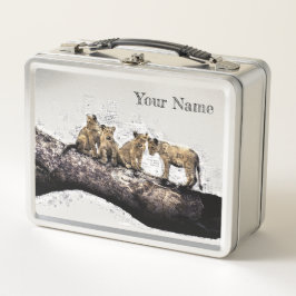 Lion Cubs Lunch Box – Aangepaste Safari Gift