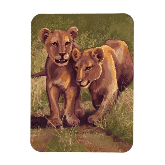 Lion Cubs Magneet (Verticaal)