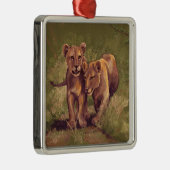 Lion Cubs Metalen Ornament (Rechts)