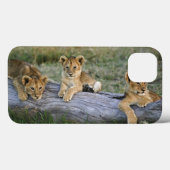 Lion cubs on log, Panthera leo, Masai Mara, 2 Case-Mate iPhone Case (Achterkant (horizontaal))