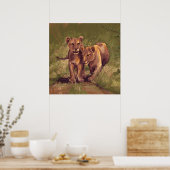 Lion Cubs Poster (Keuken)