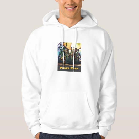 Lion Cubs, Proud Papa Mannen Hood Sweatshirt (Voorkant)