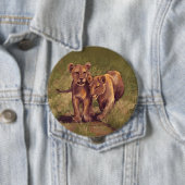 Lion Cubs Ronde Button 4,0 Cm (In situ)