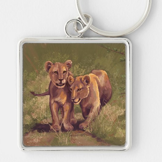 Lion Cubs Sleutelhanger (Voorkant)