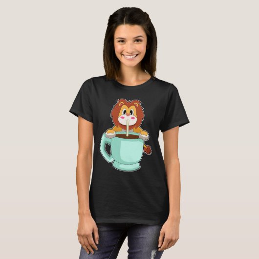 Lion Cup koffie T-shirt (Voorkant volledig)