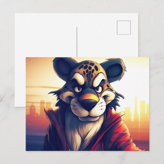 Lion Cute Briefkaart (Voorkant / Achterkant)
