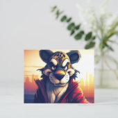 Lion Cute Briefkaart (Staand voorkant)