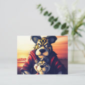 Lion Cute Briefkaart (Staand voorkant)