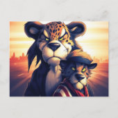 Lion Cute Briefkaart (Voorkant)