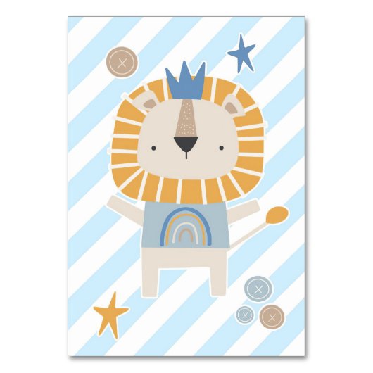 Lion Cute Face Lion Hand Drawn Kaart (Voorkant)