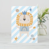 Lion Cute Face Lion Hand Drawn Save The Date (Staand voorkant)