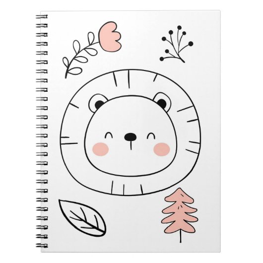 Lion Cute Lion Hand Drawn Notitieboek (Voorkant)