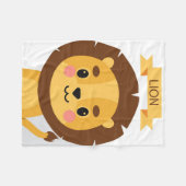 Lion Cute Lion Portret Fleece Deken (Voorkant (Horizontaal))